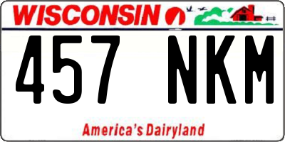 WI license plate 457NKM