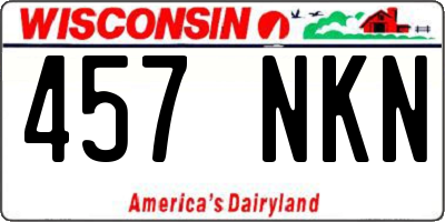 WI license plate 457NKN