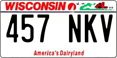 WI license plate 457NKV
