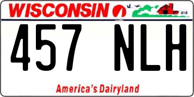 WI license plate 457NLH