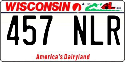 WI license plate 457NLR