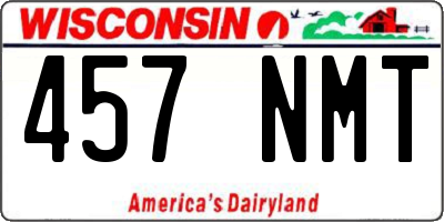 WI license plate 457NMT
