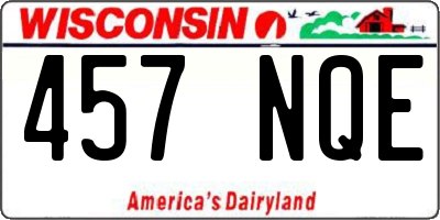 WI license plate 457NQE