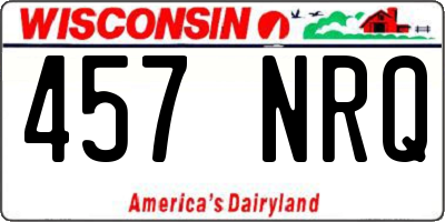 WI license plate 457NRQ