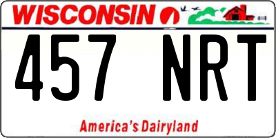 WI license plate 457NRT