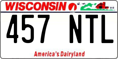 WI license plate 457NTL