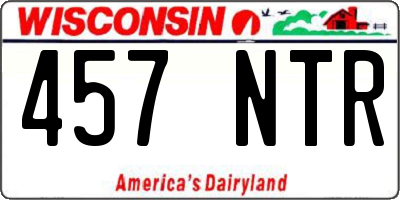 WI license plate 457NTR