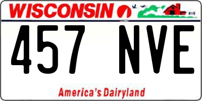 WI license plate 457NVE