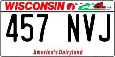 WI license plate 457NVJ