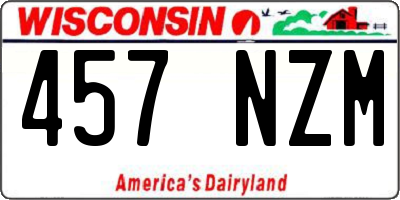 WI license plate 457NZM