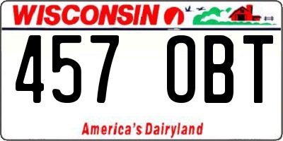 WI license plate 457OBT