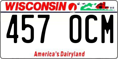 WI license plate 457OCM