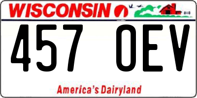 WI license plate 457OEV
