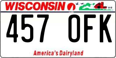 WI license plate 457OFK