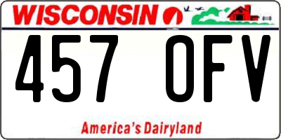 WI license plate 457OFV