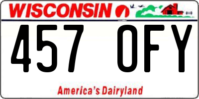 WI license plate 457OFY