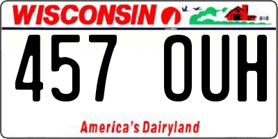WI license plate 457OUH