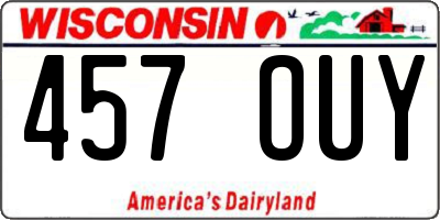 WI license plate 457OUY