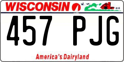 WI license plate 457PJG