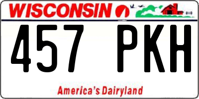WI license plate 457PKH