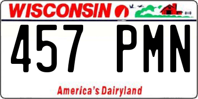 WI license plate 457PMN