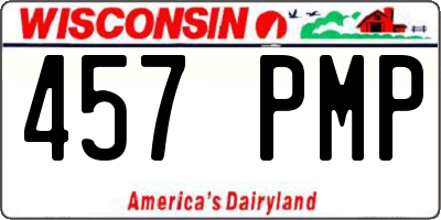 WI license plate 457PMP
