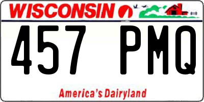 WI license plate 457PMQ