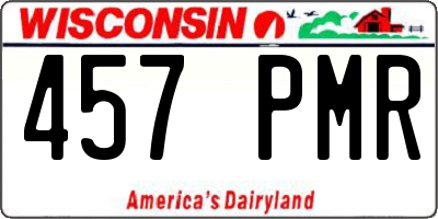 WI license plate 457PMR