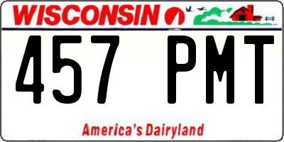 WI license plate 457PMT