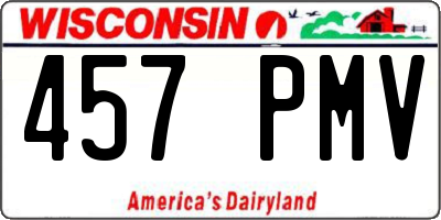 WI license plate 457PMV