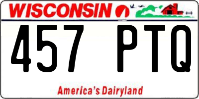 WI license plate 457PTQ