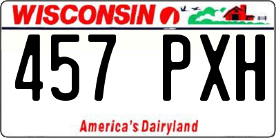 WI license plate 457PXH