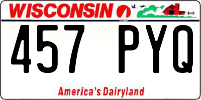 WI license plate 457PYQ
