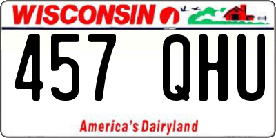WI license plate 457QHU