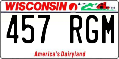 WI license plate 457RGM