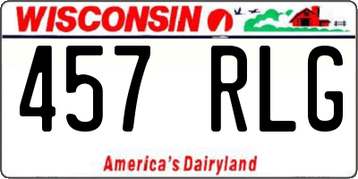WI license plate 457RLG