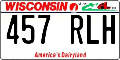 WI license plate 457RLH