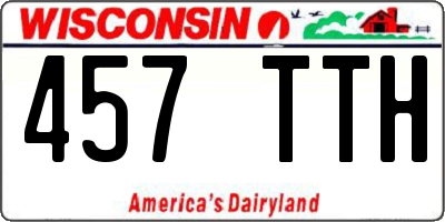 WI license plate 457TTH