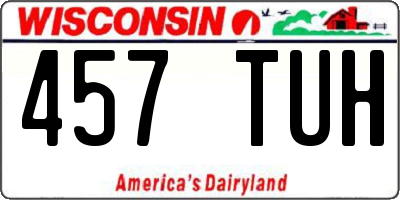 WI license plate 457TUH