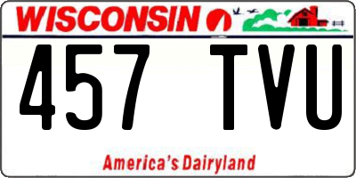 WI license plate 457TVU