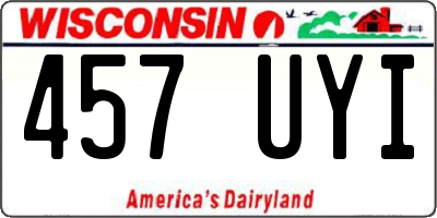 WI license plate 457UYI