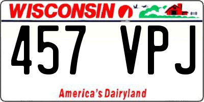 WI license plate 457VPJ