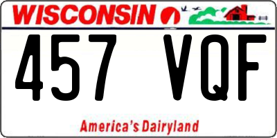 WI license plate 457VQF