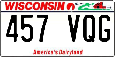 WI license plate 457VQG