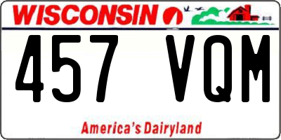 WI license plate 457VQM