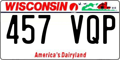 WI license plate 457VQP