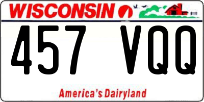 WI license plate 457VQQ