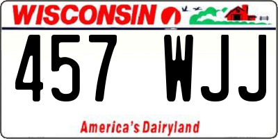 WI license plate 457WJJ
