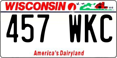 WI license plate 457WKC