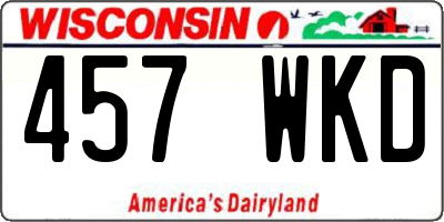 WI license plate 457WKD